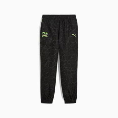 x TMNT Relaxed Woven Cargo Pants Youth in Black, Size Small, Polyester by PUMA