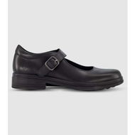 Detailed information about the product Alpha Ava Buckle (C Medium) Senior Girls Mary Jane School Shoes (Black - Size 8)