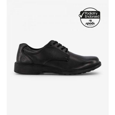 Alpha Riley Senior Boys School Shoes (Black - Size 12)