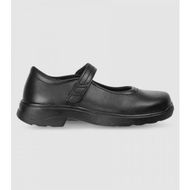 Detailed information about the product Ascent Adela (D Wide) Junior Girls Mary Jane School Shoes Shoes (Black - Size 1)