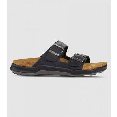 Birkenstock Arizona Waxy Leather Mens Slide (Black - Size 41)