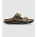 Birkenstock Arizona Waxy Leather Mens Slide (Green - Size 42). Available at The Athletes Foot for $279.99