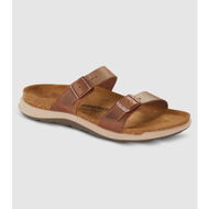 Detailed information about the product Birkenstock Sierra Waxy Leather Womens Slides Shoes (Brown - Size 39)