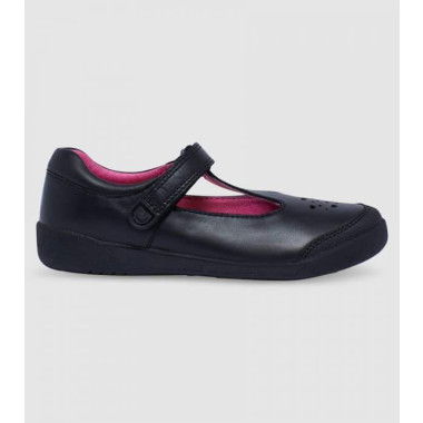 Clarks Belle Junior Girls Mary Jane School Shoes (Black - Size 10)