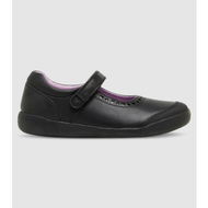 Detailed information about the product Clarks Blake (D Narrow) Junior Girls Mary Jane School Shoes Shoes (Black - Size 1)