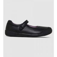 Detailed information about the product Clarks Bliss (D Narrow) Junior Girls Mary Jane School Shoes Shoes (Black - Size 11)