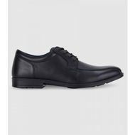 Detailed information about the product Clarks Brooklyn (F Wide) Senior Boys School Shoes Shoes (Black - Size 6)