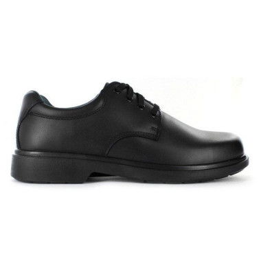 Clarks Daytona (F Wide) Junior Boys School Shoes Shoes (Black - Size 2)