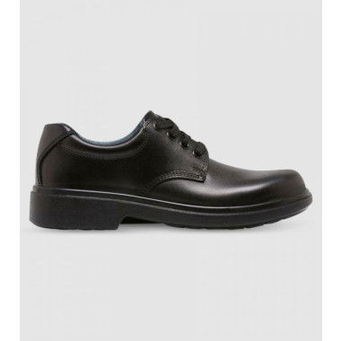 Clarks Daytona (F Wide) Junior Boys School Shoes Shoes (Black - Size 3)