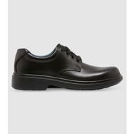 Detailed information about the product Clarks Daytona (F Wide) Junior Boys School Shoes Shoes (Black - Size 6)