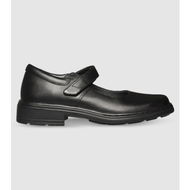 Detailed information about the product Clarks Indulge (E Wide) Senior Girls Mary Jane School Shoes Shoes (Black - Size 4)