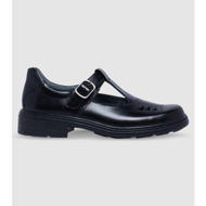 Detailed information about the product Clarks Ingrid Senior Girls T Shoes (Black - Size 8)