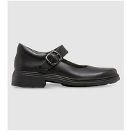 Detailed information about the product Clarks Intrigue (E Wide) Senior Girls Mary Jane School Shoes Shoes (Black - Size 8)