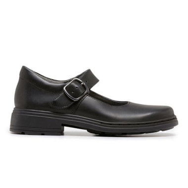 Clarks Intrigue (F Wide) Junior Girls Mary Jane School Shoes Shoes (Black - Size 2)