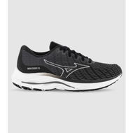 Detailed information about the product Mizuno Wave Rider 26 (2E Wide) Mens (Black - Size 8.5)