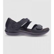 Detailed information about the product Revere Geneva (D Wide) Womens Sandal Shoes (Black - Size 8)